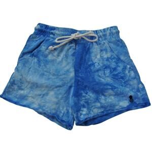 JJ malibu Shorts Blue and White Tie Dye Design Small